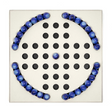 Blue Pawns Leather Game Board | Pinetti Peg Solitaire | OROA.com
