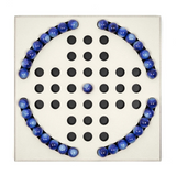 Blue Pawns Leather Game Board | Pinetti Peg Solitaire | OROA.com
