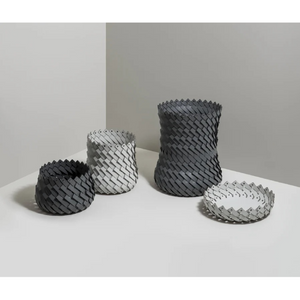 Leather Strips Short Basket | Pinetti Almeria | OROA.com