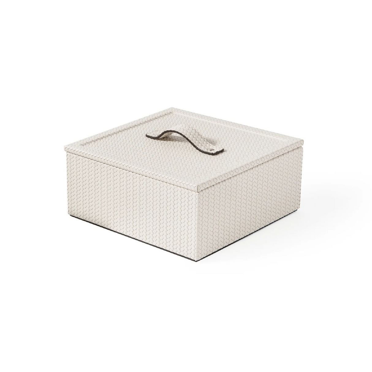 Premium Leather Lidded Square Box | Pinetti Mati | OROA.com