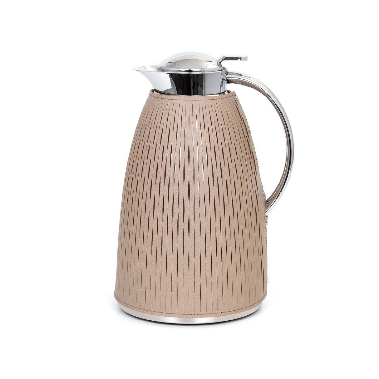 Leather Covered Glass Thermal Carafe | Pinetti Janine | OROA.com