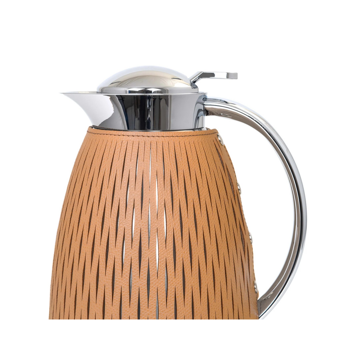 Leather Covered Glass Thermal Carafe | Pinetti Janine | OROA.com