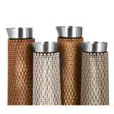 Leather-Wrapped Glass Carafe | Pinetti Sophie | OROA.com