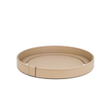 Calfskin Leather Round Tray | Pinetti Venere | OROA.com