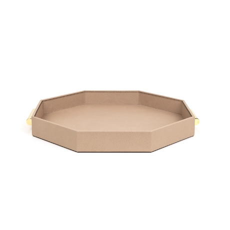 Hexagonal Leather Tray | Pinetti Grace | OROA.com
