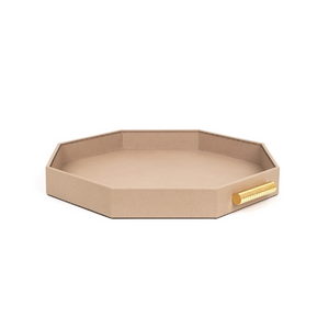 Hexagonal Leather Tray | Pinetti Grace | OROA.com