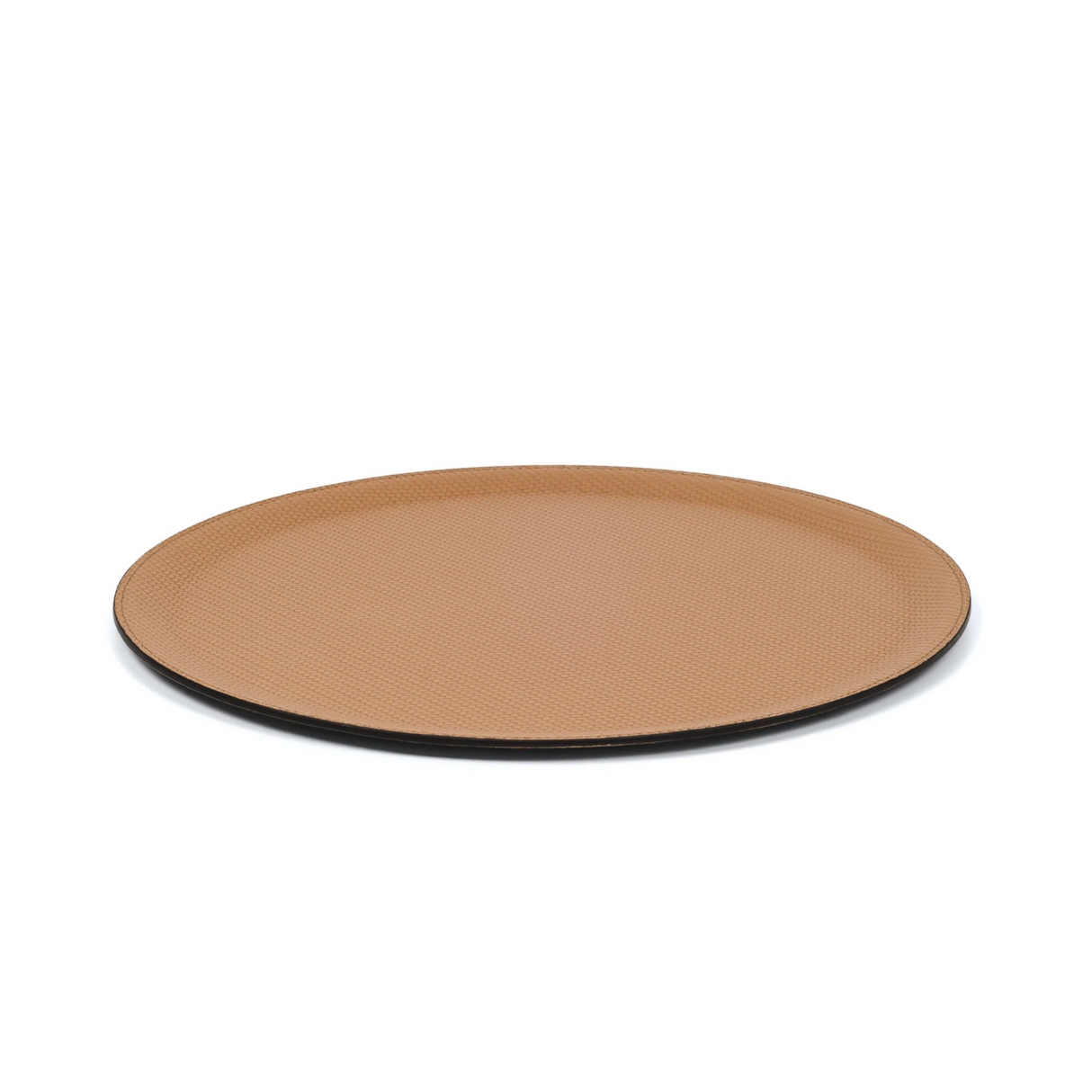 Round Calf Leather Tray | Pinetti Victor | OROA.com