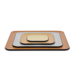 Square Calf Leather Tray | Pinetti Victor | OROA.com