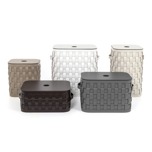 Flat Lidded Rectangular Tall Basket | Pinetti Demetra | OROA.com