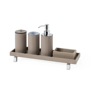 Waterproof Leather Round Bathroom Set | Pinetti Poseidon | OROA.com