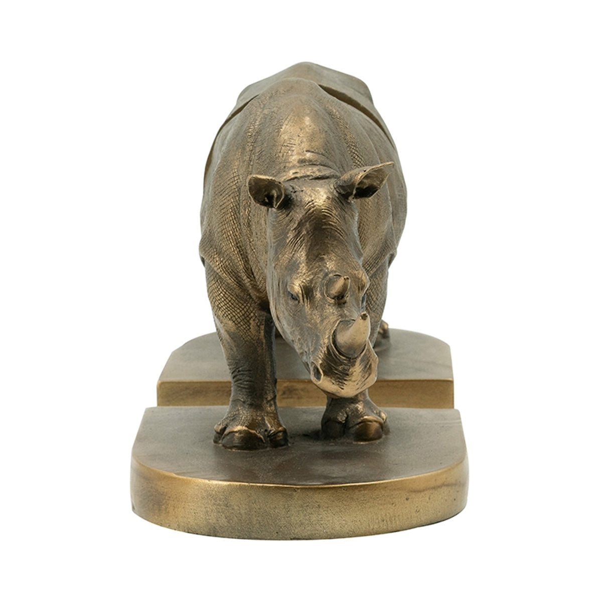 Rhino Bronze tone Bookends
