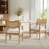 Rattan Backrest Dining Armchairs (2) | Maison Naturelle