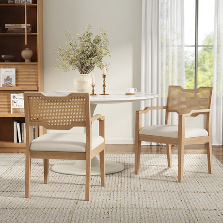 Rattan Backrest Dining Armchairs (2) | Maison Naturelle