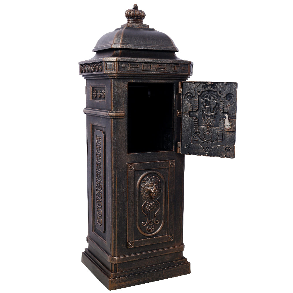 Antique Bronze Freestanding Mailbox | Catchy