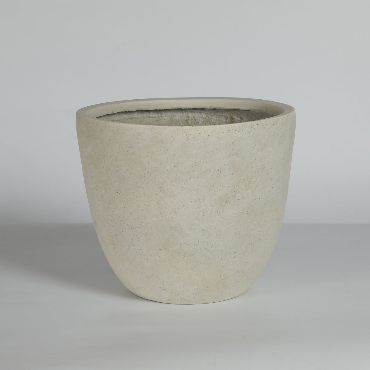 Round Concrete Planter (S/2), Large Outdoor Indoor/Outdoor