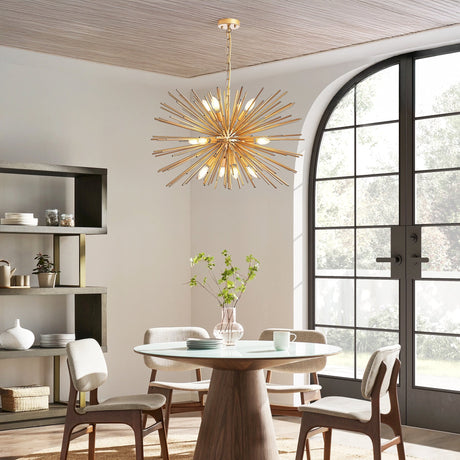 Mid-Century Modern 12-Light Starburst Chandelier - OROA