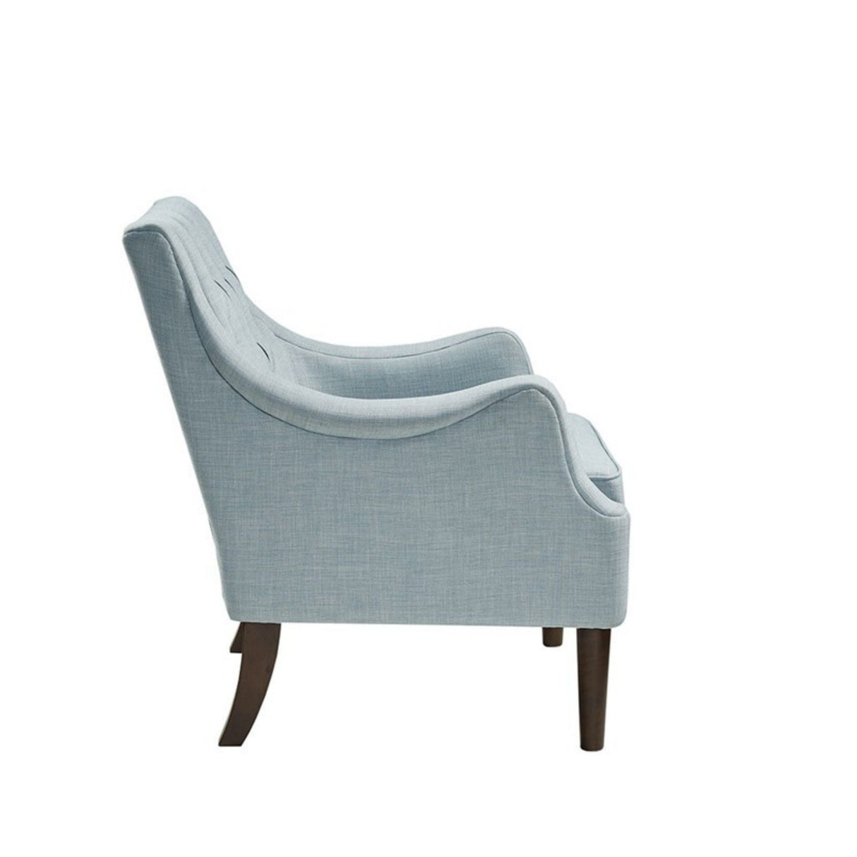 Qwen - Button Tufted Accent Chair Dusty Blue - OROA