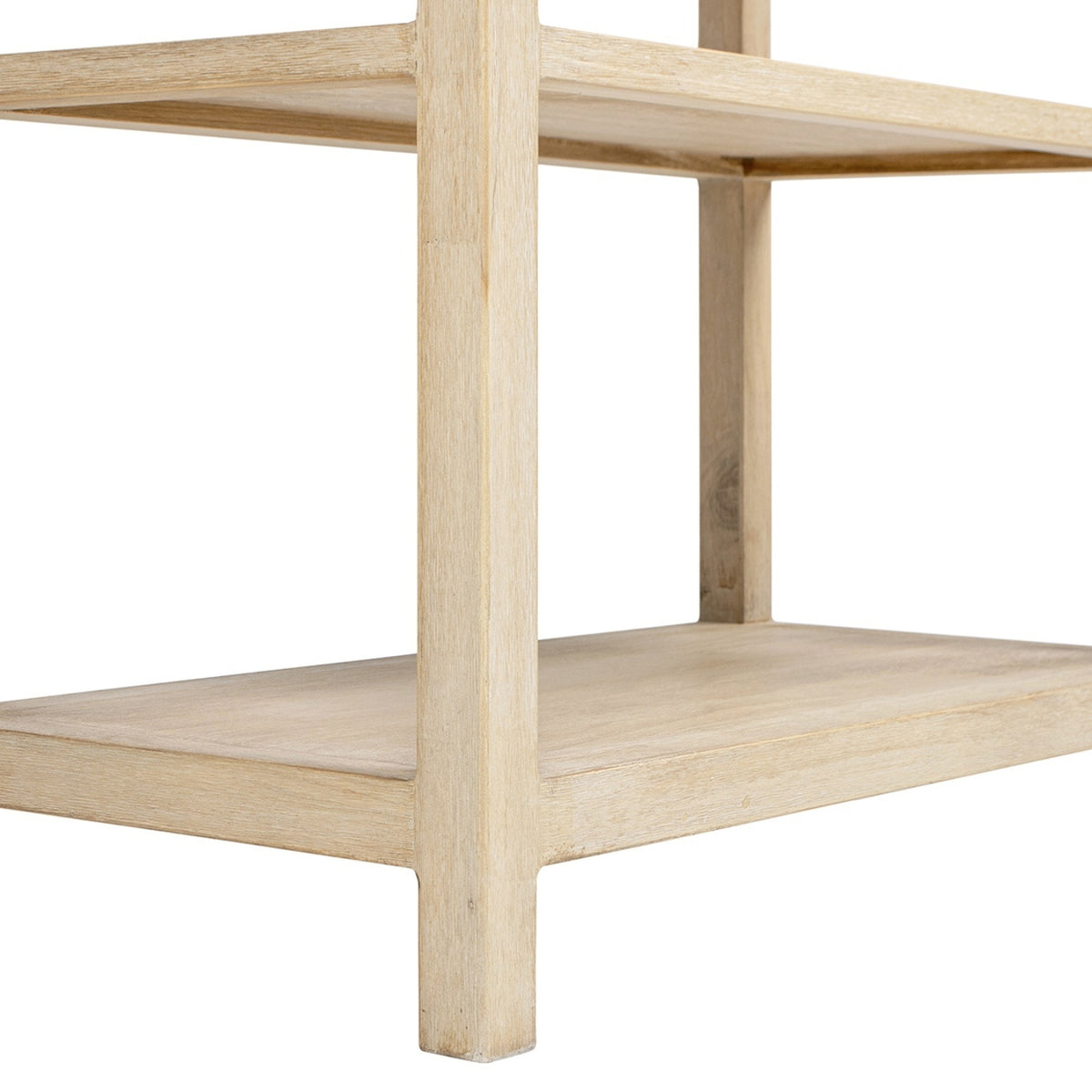 Ellis Reclaimed Pine 5-Shelf Open Frame Bookcase, Light Natural Cerused - OROA Online Furniture