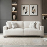 Modern Beige Chenille Sofa | Catchy