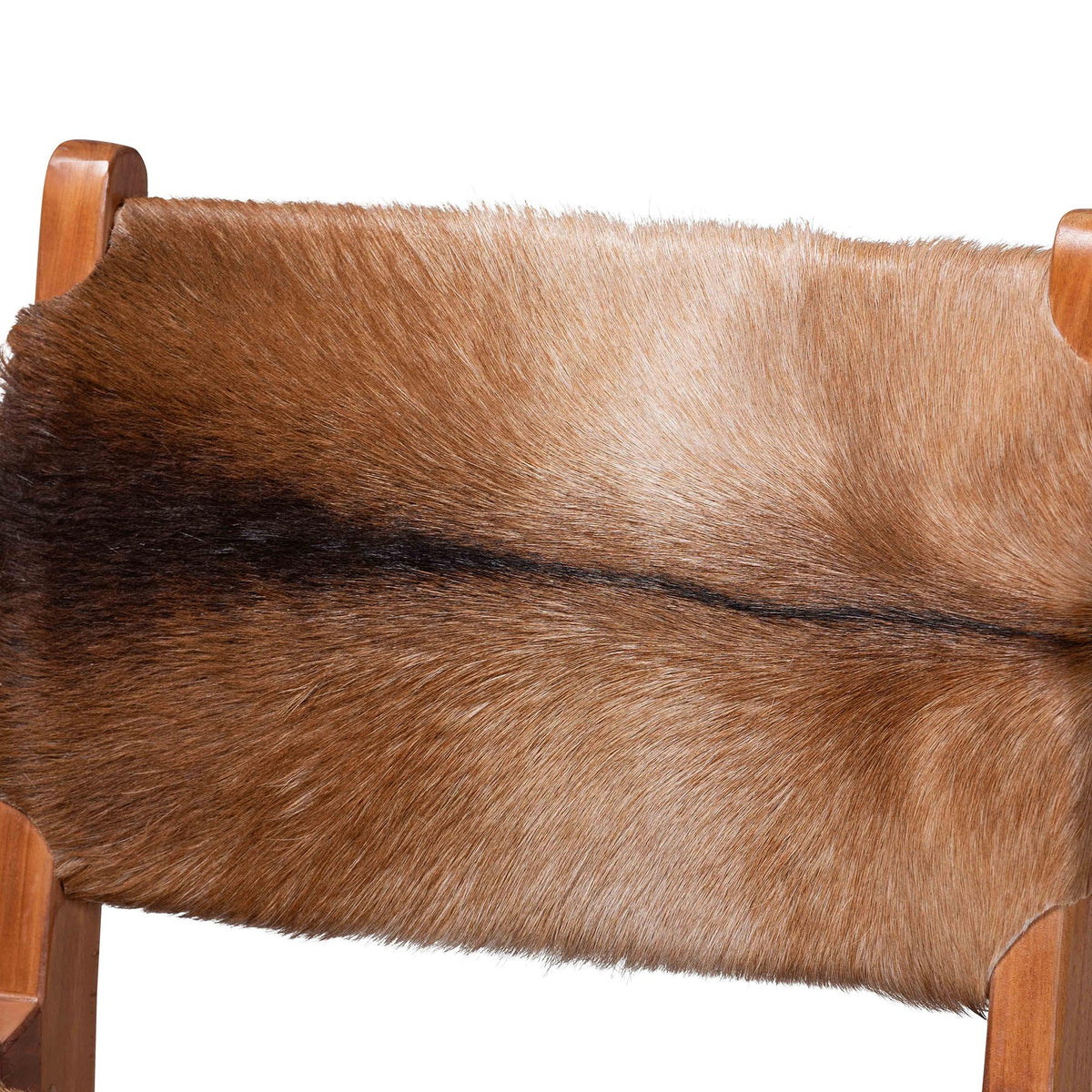 Goat Leather and Teak Counter Stool – OROA, view 5