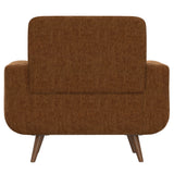 Russet Upholstered Chair, Orange and Dark Brown Polyester - OROA Modern Furniture