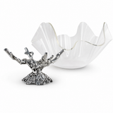 Intricate Grapevine & Acrylic Serving Bowl - OROA
