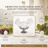 Intricate Grapevine & Acrylic Serving Bowl - OROA