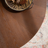 Handcrafted Round Walnut Coffee Table - OROA