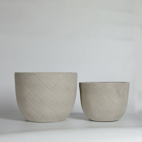 Round Concrete Planter (S/2)