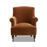 Eloise Pleated Sock Arm Accent Armchair, Burnt Orange Performance Velvet - OROA Modern Furniture