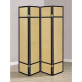4 Panel Bamboo Room Divider Folding Screen - Natural