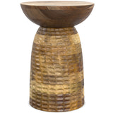 Natural Solid Mango Side Table | Maison Naturelle