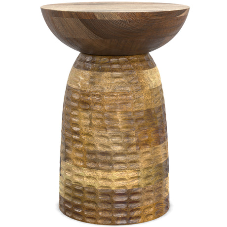Natural Solid Mango Side Table - Maison Naturelle