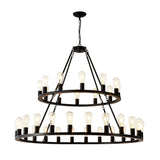 Black Wagon Wheel Chandelier - OROA