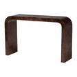 Dark Walnut Burl Veneer Waterfall Console – OROA, view 2