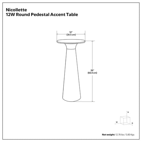 Nicolette - Antique Brass Side table | OROA