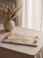 Beige Marble Tray with Gold Handles – OROA – alternate view 8