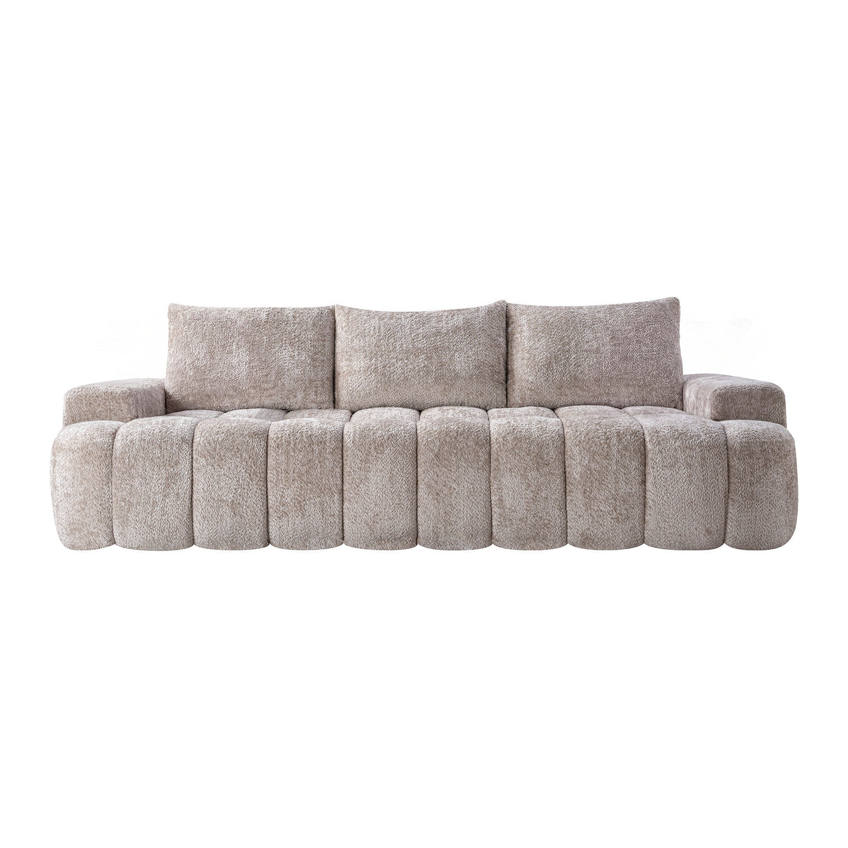 bulky taupe sofa