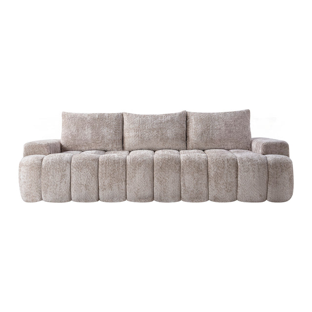 bulky taupe sofa