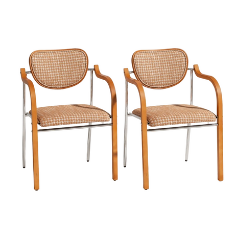 Retro Upholstered Dining chairs (2) | Maison Naturelle