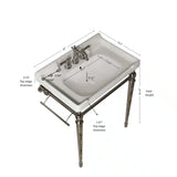 Bathroom Console Sink, Wall-Mounted - OROA