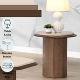 Kasha Walnut Side Table - Round