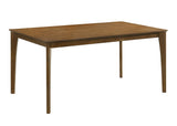 Warm Brown Mid Century Dining Table 63 Inch | OROA