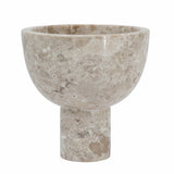 Cream Round Marble Pedestal Bowl | Catchy