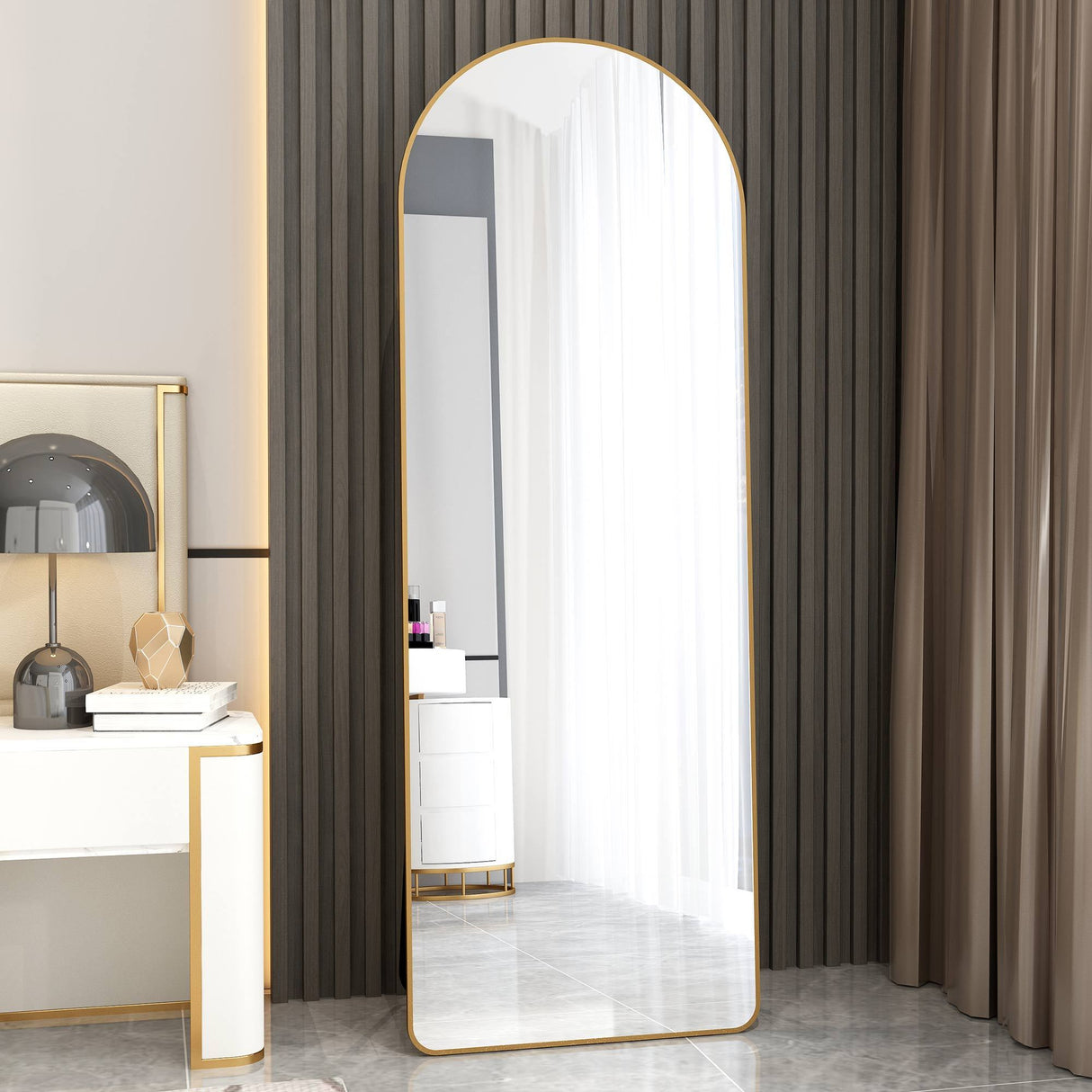 Gold Arched Full-Length Mirror | OROA