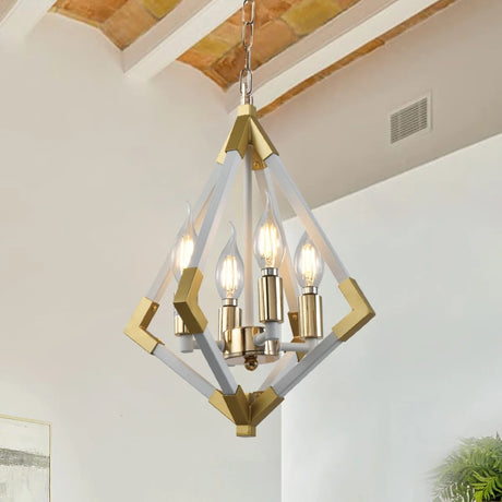 White & Gold Lantern Pendant | Catchy