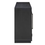 Black Vintage Arched Storage Buffet Cabinet - OROA