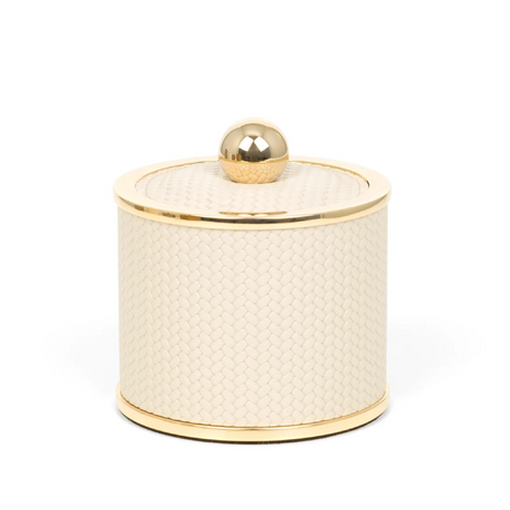 Round Leather Cotton Pad Holder | Pinetti Olimpia | OROA.com