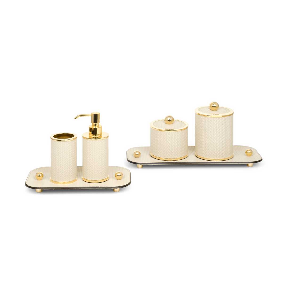 Round Leather Cotton Pad Holder | Pinetti Olimpia | OROA.com