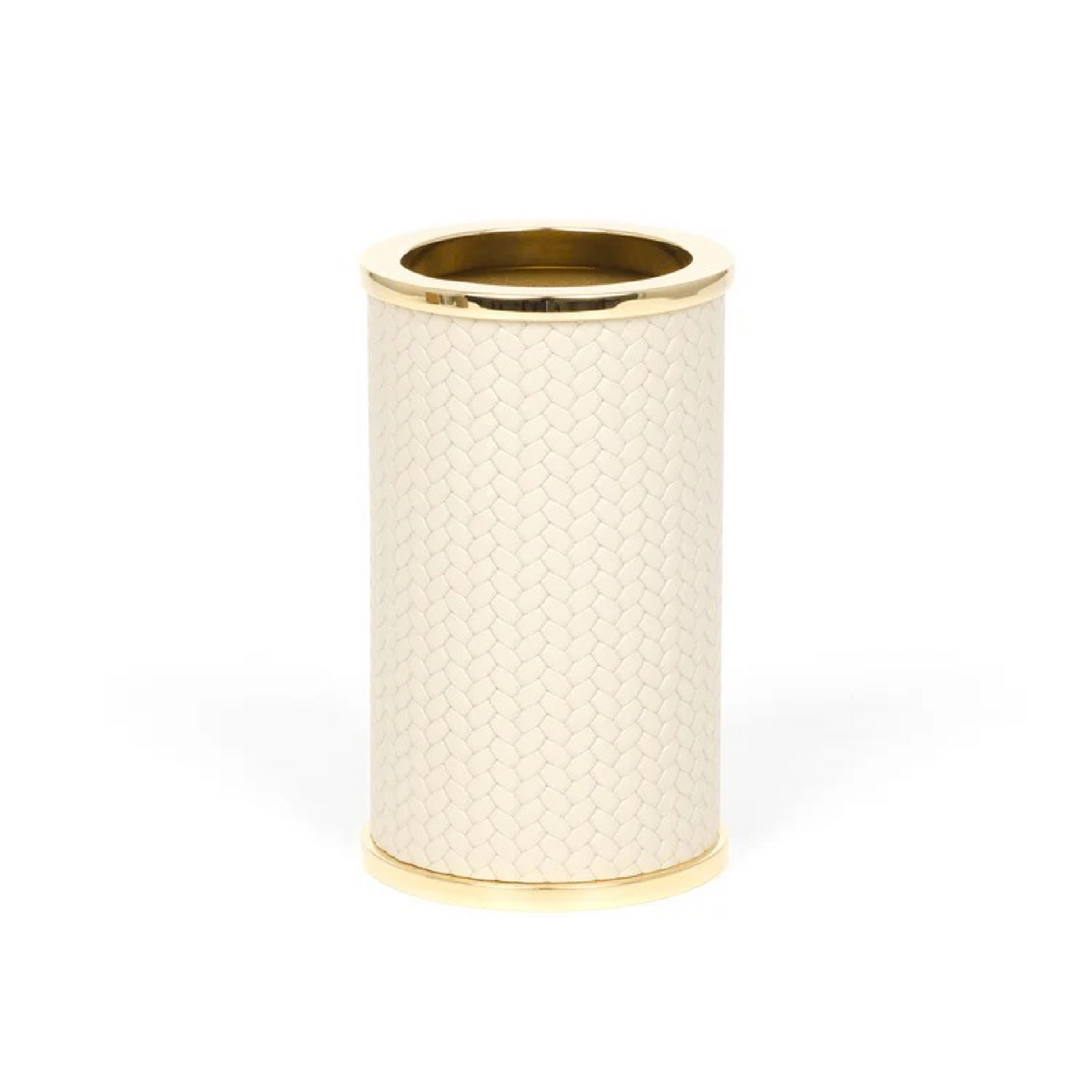 Leather Covered Round Bathroom Set | Pinetti Olimpia | OROA.com